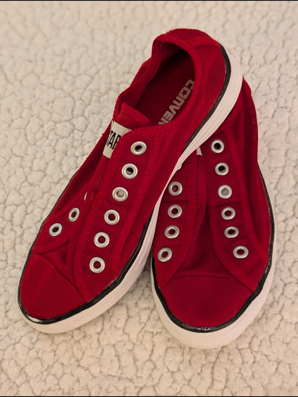 Great Condition: Converse Chuck Taylor All Star Red Mesh Women 6.5 (Mens 4.5)